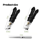 Nail Clipper Set Angled Heads & Textured Grip Includes File