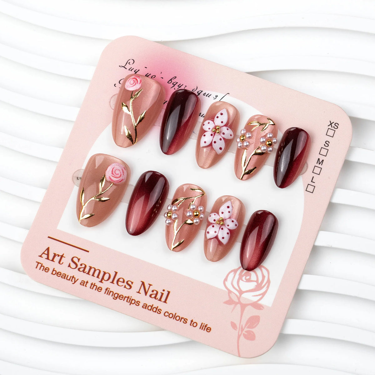 Nail Decal Set Floral Designs Easy Application