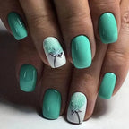 Nail Decals Botanical Design & Gold Leaf Easy Application