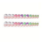 Nail Decals Pastel Glitter Floral Easy-Apply & Long-Lasting