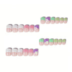 Nail Decals Pastel Glitter Floral Easy-Apply & Long-Lasting