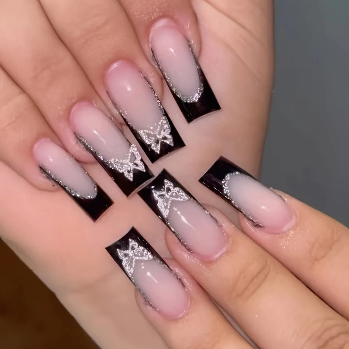Nail Enhancements 3D Glitter Adhesive Strips Easy Apply