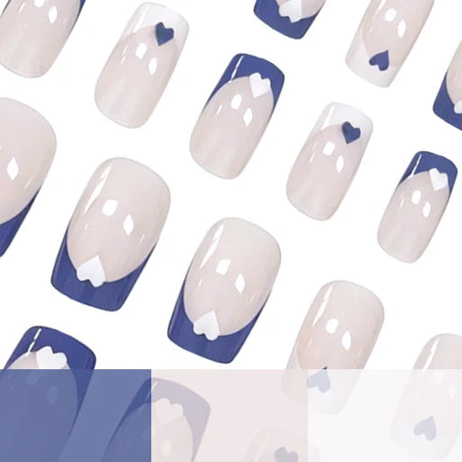 Nail Enhancements Acrylic Heart Design Set of 24