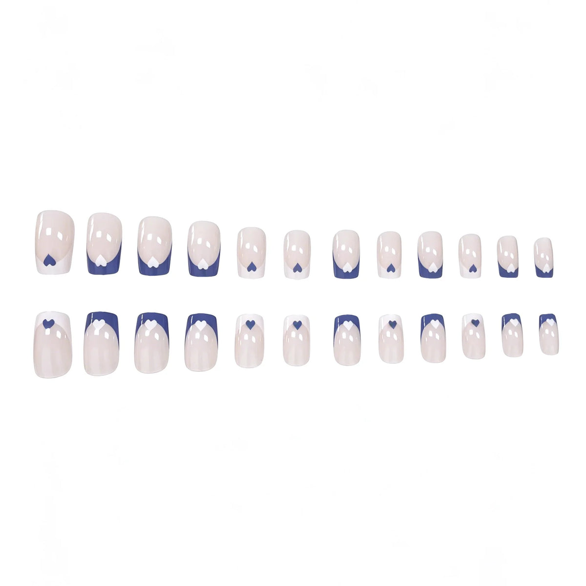 Nail Enhancements Acrylic Heart Design Set of 24