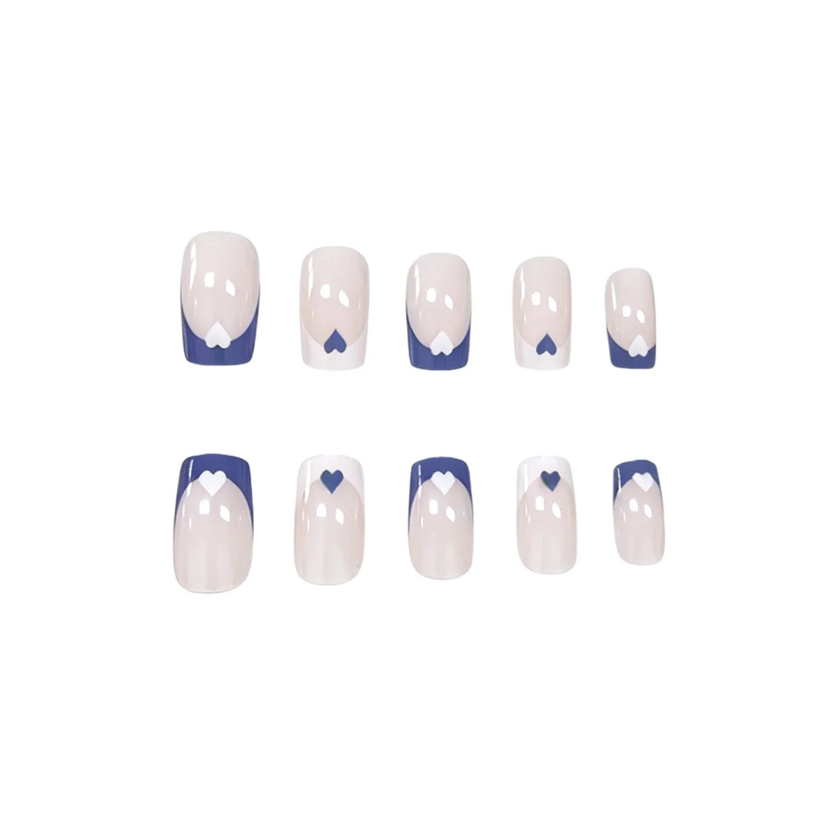 Nail Enhancements Acrylic Heart Design Set of 24