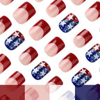 Nail Enhancements Acrylic Patriotic Design Set Of 24