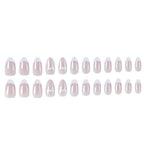 Nail Enhancements Elegant Floral French Tip Set of 24
