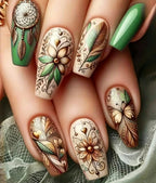 Nail Enhancements Floral & Butterfly Set of 24