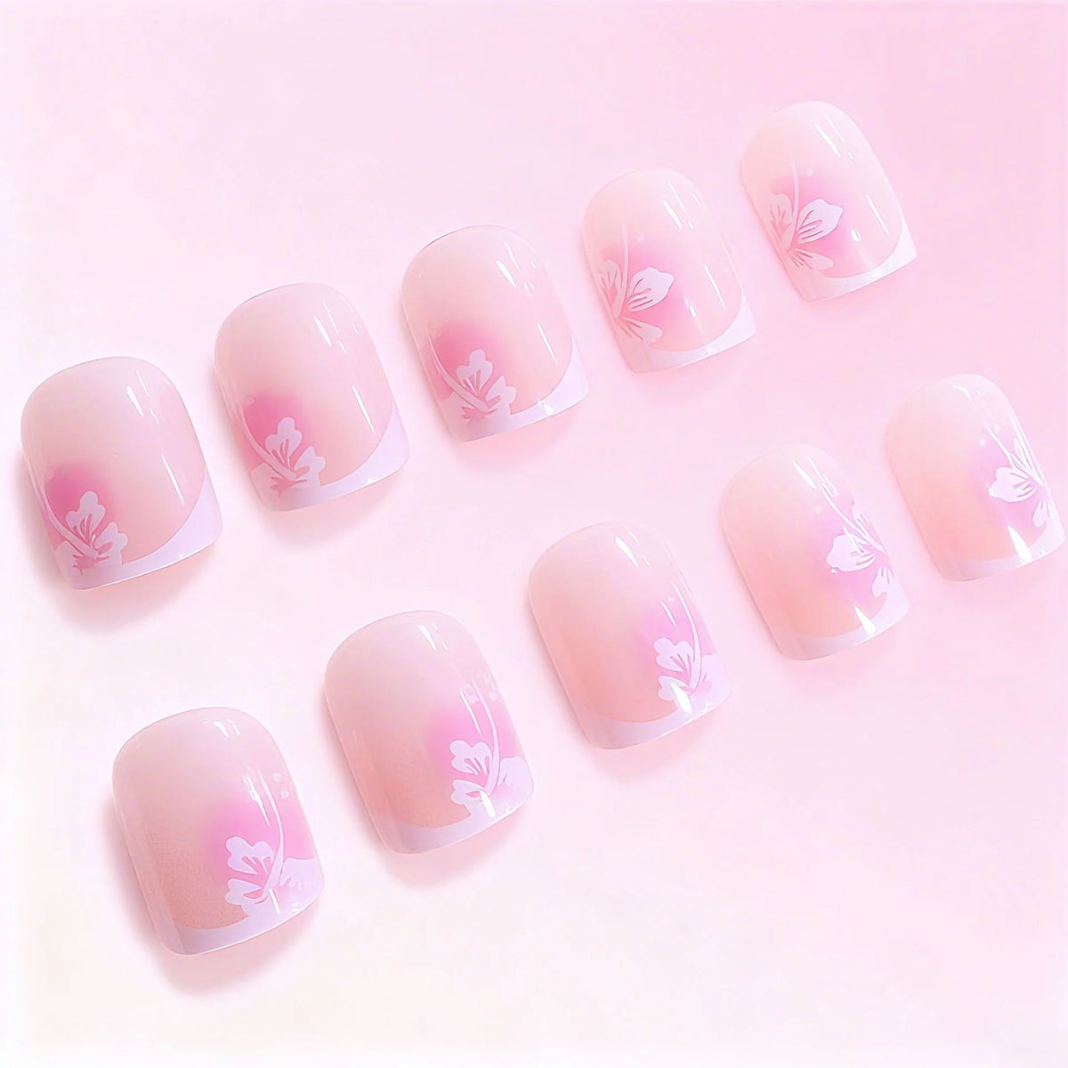 Nail Enhancements Floral Design Easy Application