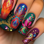 Nail Enhancements Floral Designs Non-Toxic & Long-Lasting