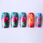 Nail Enhancements Floral Designs Non-Toxic & Long-Lasting