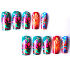 Nail Enhancements Floral Designs Non-Toxic & Long-Lasting