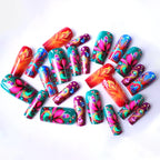 Nail Enhancements Floral Designs Non-Toxic & Long-Lasting