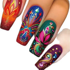 Nail Enhancements Floral Designs Non-Toxic & Long-Lasting