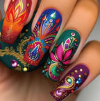Nail Enhancements Floral Designs Non-Toxic & Long-Lasting