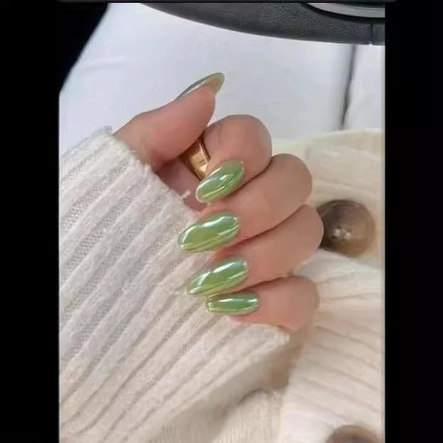 Nail Enhancements Stiletto Soft Green Set of 24