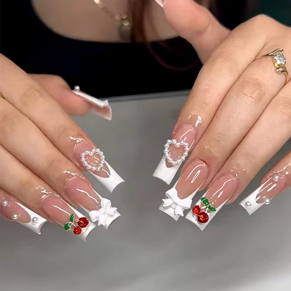Nail Extensions 3D Acrylic Charms & Floral Accents