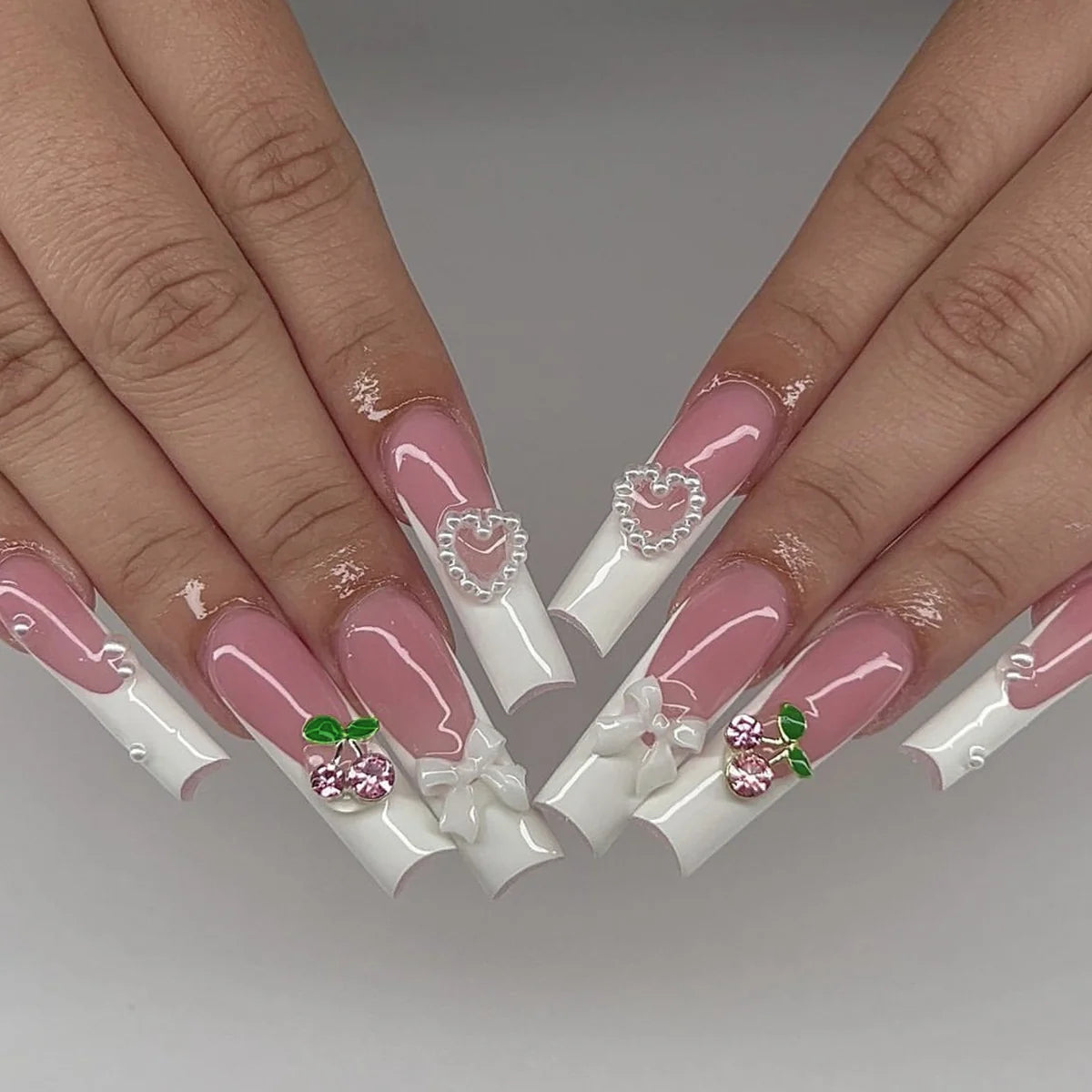 Nail Extensions 3D Acrylic Charms & Floral Accents