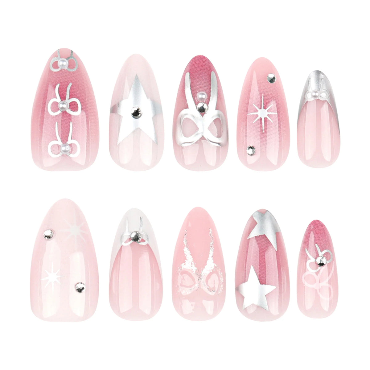 Nail Extensions 3D Embellishments & Shiny Accents