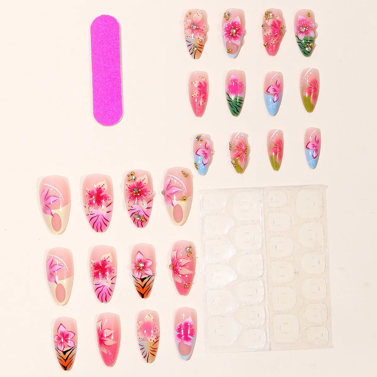 Nail Extensions 3D Floral Acrylic Easy Application