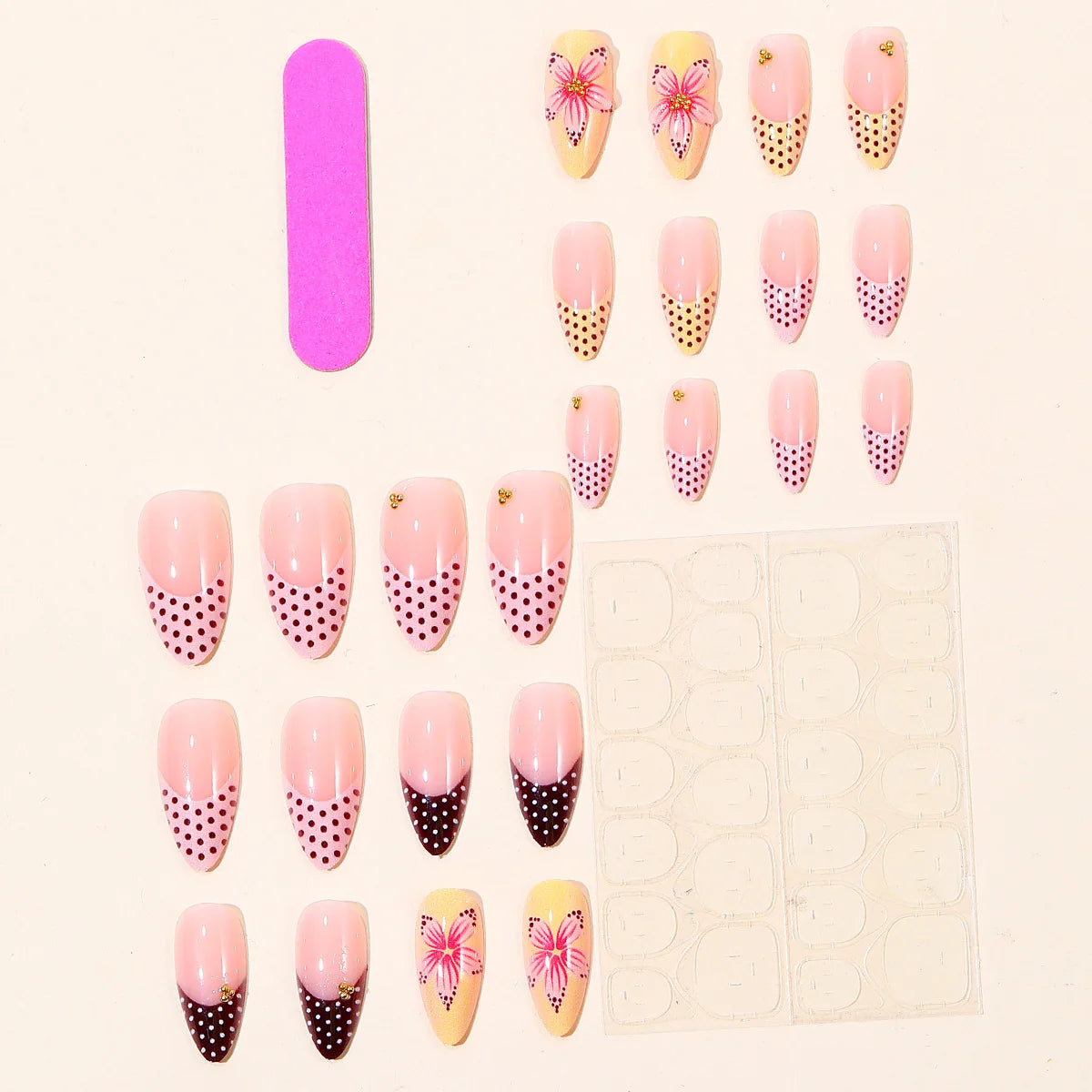 Nail Extensions 3D Floral Acrylic Full-Cover