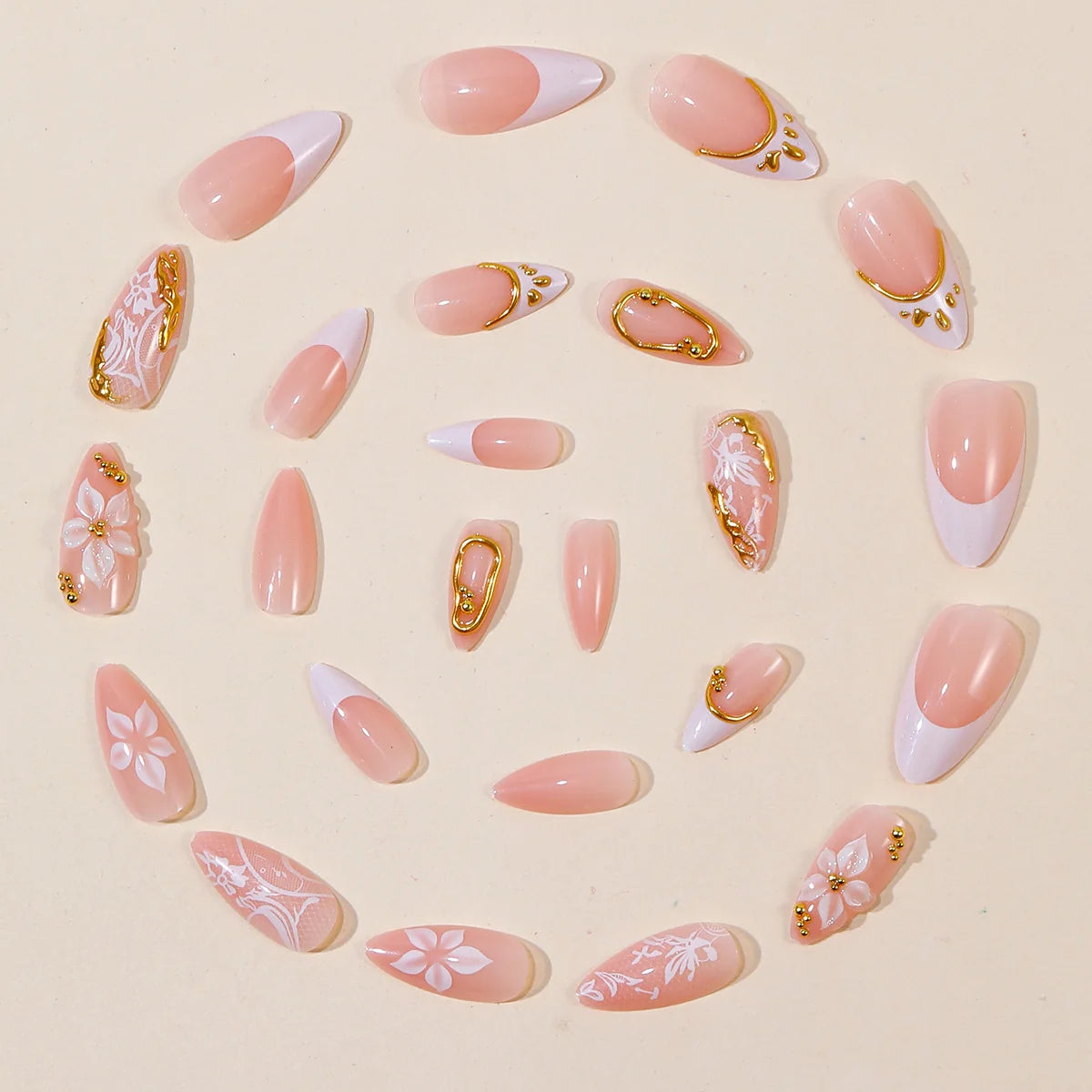 Nail Extensions 3D Floral Acrylic Salon-Quality