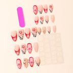 Nail Extensions 3D Floral & Leopard Print High-Gloss