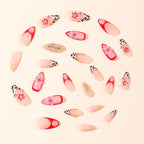 Nail Extensions 3D Floral & Leopard Print High-Gloss