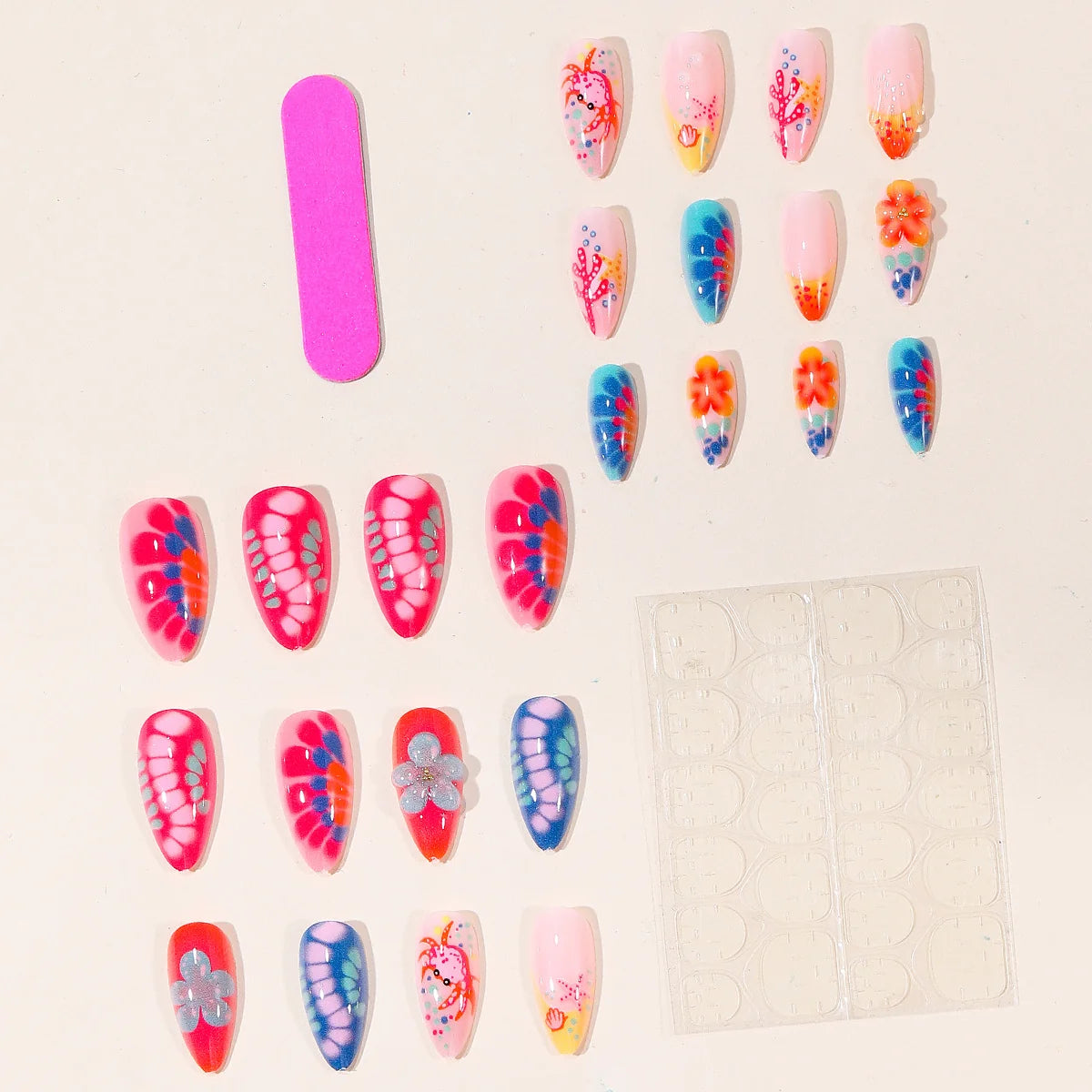 Nail Extensions 3D Vibrant Acrylic Comfortable Fit