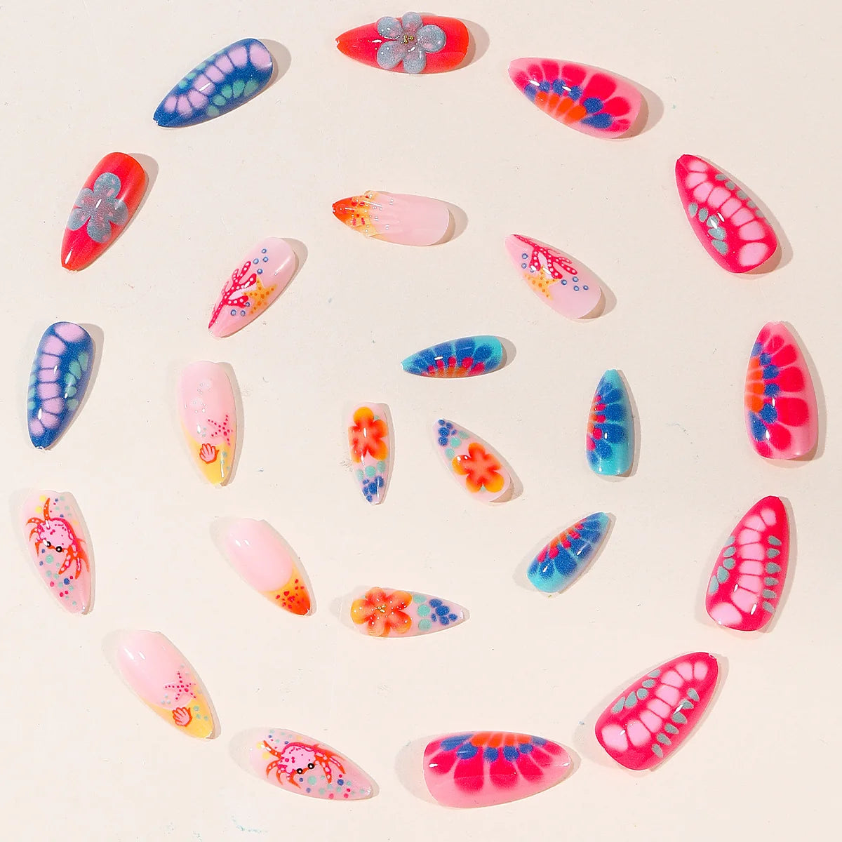 Nail Extensions 3D Vibrant Acrylic Comfortable Fit