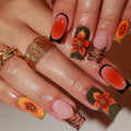 Nail Extensions Acrylic 3D Floral & Patterned Full Coverage