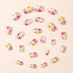 Nail Extensions Acrylic 3D Hand-Painted Floral