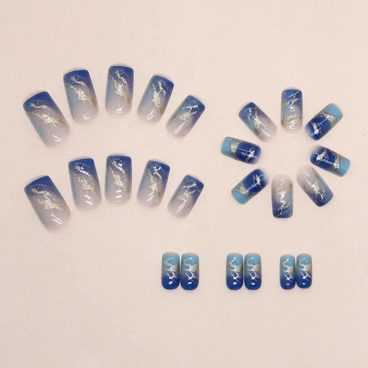 Nail Extensions Acrylic Abstract Design Comfort Fit