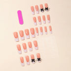 Nail Extensions Acrylic Bow & Pearl Ready To Wear