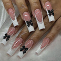 Nail Extensions Acrylic Bow & Pearl Ready To Wear