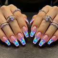 Nail Extensions Acrylic Chip-Resistant Holographic