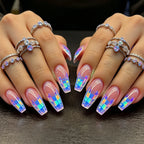 Nail Extensions Acrylic Chip-Resistant Holographic