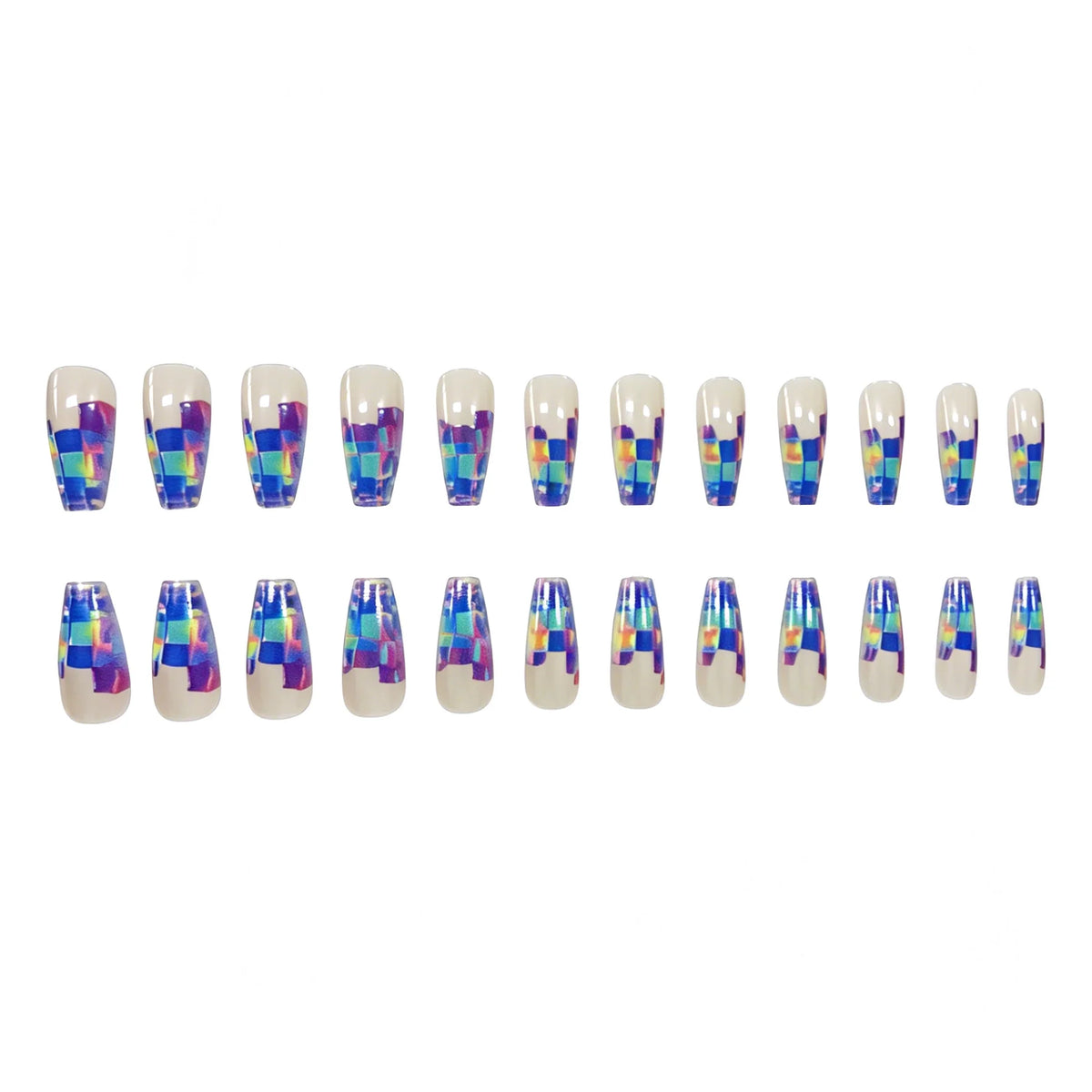 Nail Extensions Acrylic Chip-Resistant Holographic