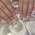 Nail Extensions Acrylic Floral 3D Bows High-Gloss Finish