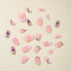 Nail Extensions Acrylic Floral Glitter Comfortable Fit