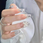 Nail Extensions Acrylic Floral Long-Lasting