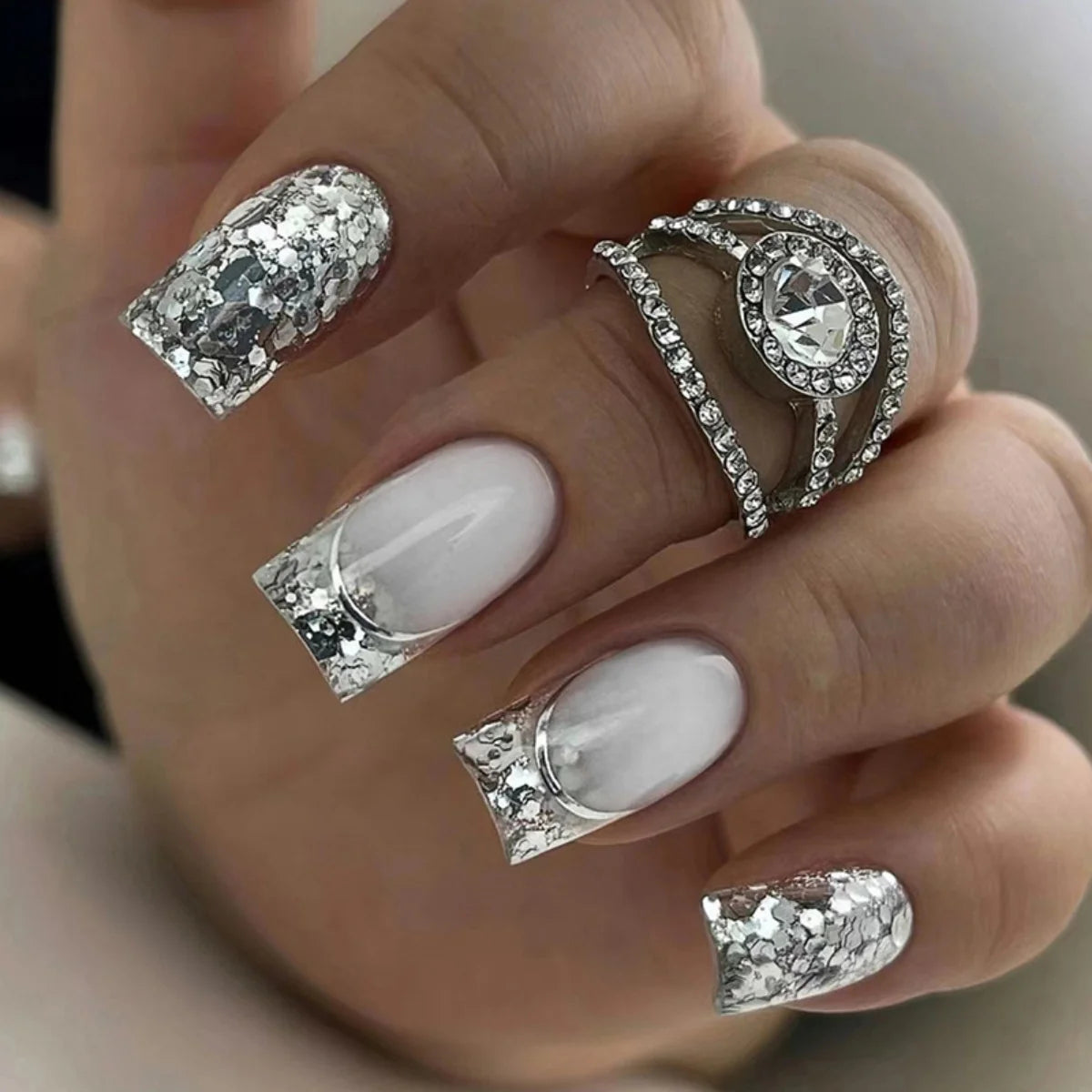 Nail Extensions Acrylic Glitter Comfortable Fit