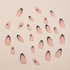 Nail Extensions Acrylic Heart Design Salon-Quality Full Set