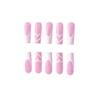 Nail Extensions Acrylic Heart Design Set of 24