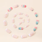 Nail Extensions Acrylic Seashell Design & Glitter Accents