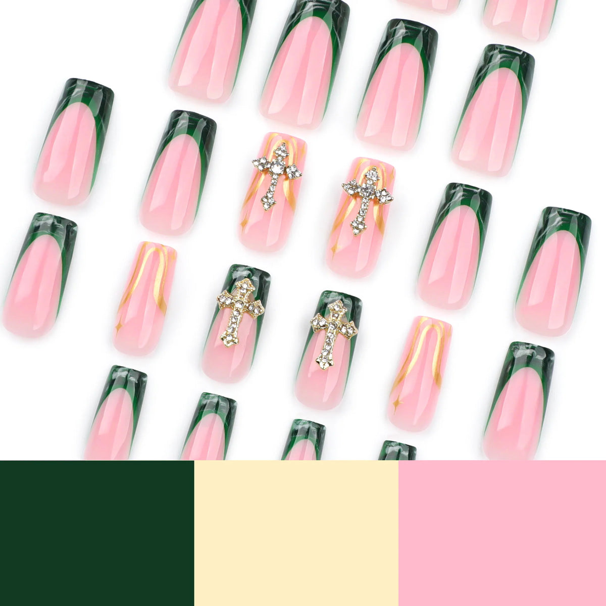 Nail Extensions Acrylic Sparkling Accents