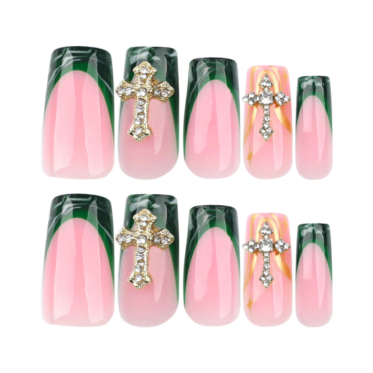Nail Extensions Acrylic Sparkling Accents