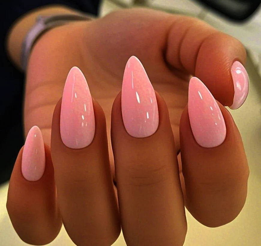 Nail Extensions Almond Shape Long-Lasting Gelatin & Rolled Strips