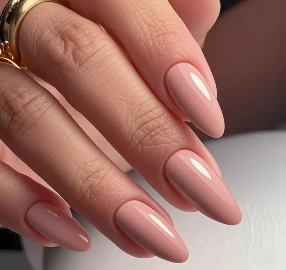 Nail Extensions Almond Shape Long-Lasting Gelatin & Rolled Strips