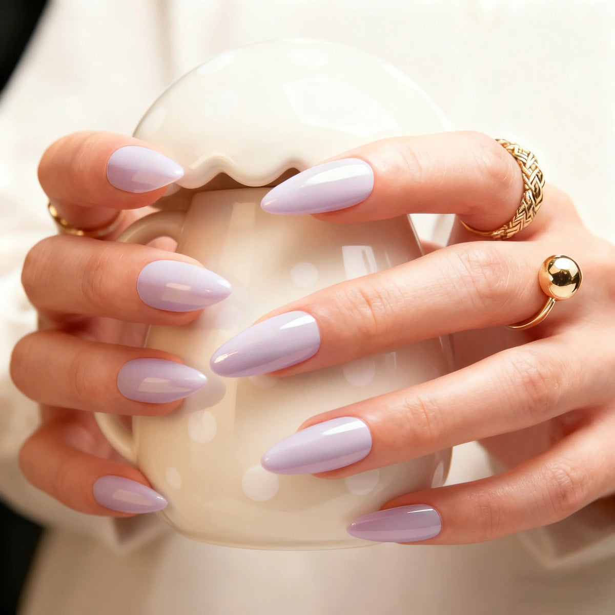 Nail Extensions Almond Shape Long-Lasting Gelatin & Rolled Strips